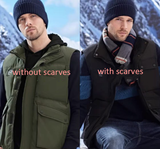 The Difference Between Wrapping a Scarf or Not