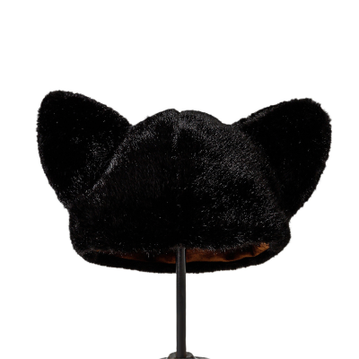BlackWhite Cute Ears Warm Bucket Hats Wwbh2410-010 (2)
