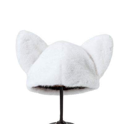 BlackWhite Cute Ears Warm Bucket Hats Wwbh2410-010 (3)
