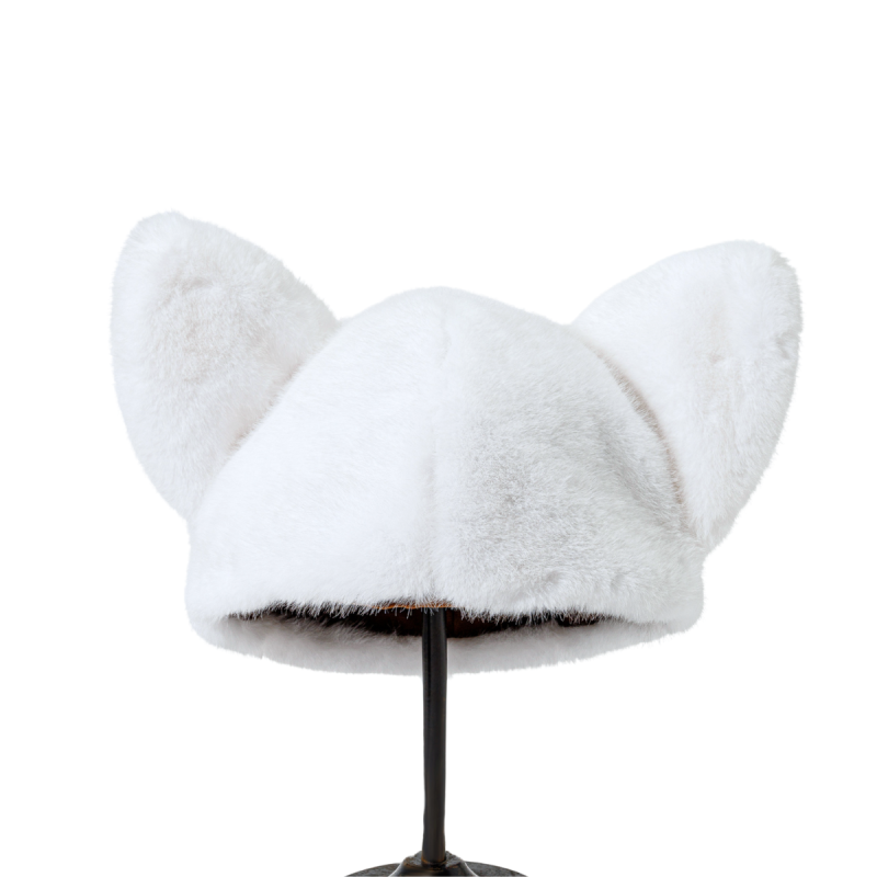BlackWhite Cute Ears Warm Bucket Hats Wwbh2410-010 (3)