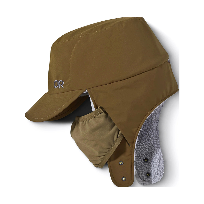 Button Plush Earflaps Trapper Hats with Face Mask We2410-4 (1)
