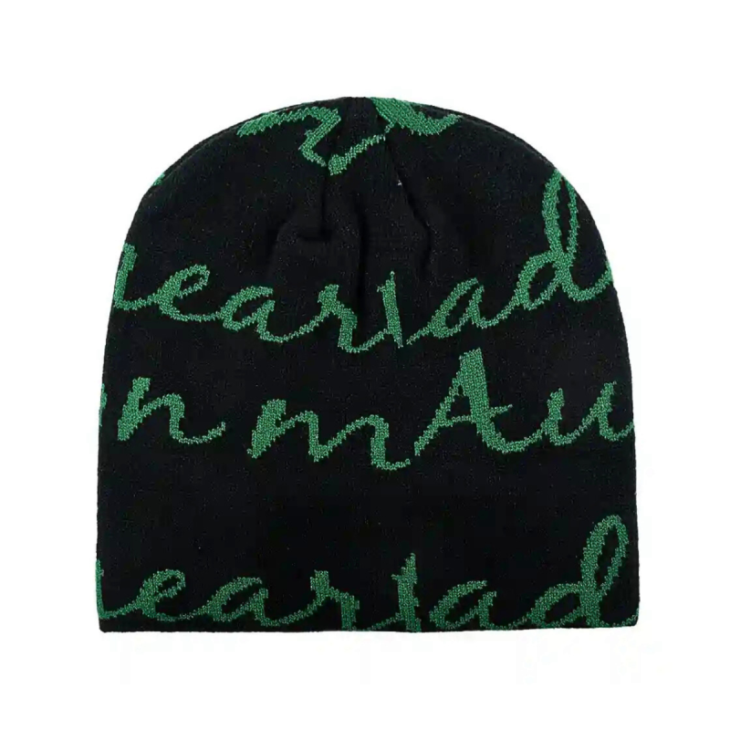 Color Contrast Jacquard Cuffless Beanies SFA-220923-10 (3)