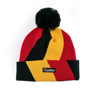 Color-Contrast Woven Label Pompom Beanies SFG-210409-1 (1)