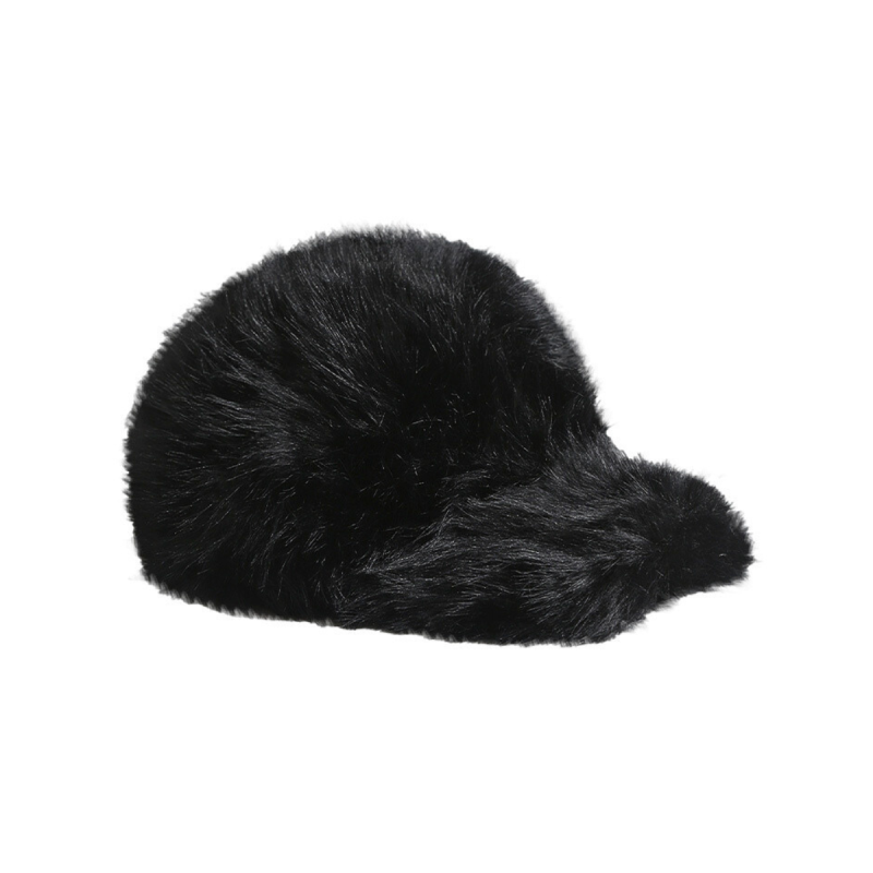 Custom Faux Fur Plain Winter Baseball Caps Ww2410-06 (1)