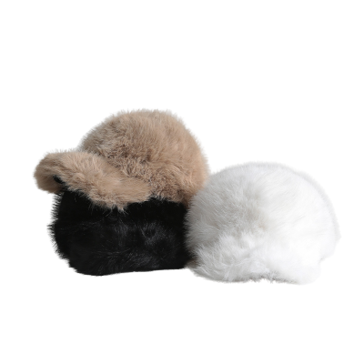 Custom Faux Fur Plain Winter Baseball Caps Ww2410-06 (4)