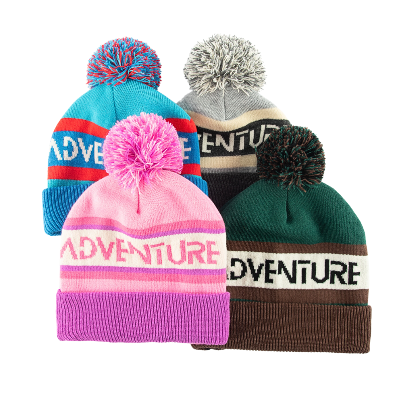 Custom Multicolor Jacquard Pompom Beanies BP-231017-1