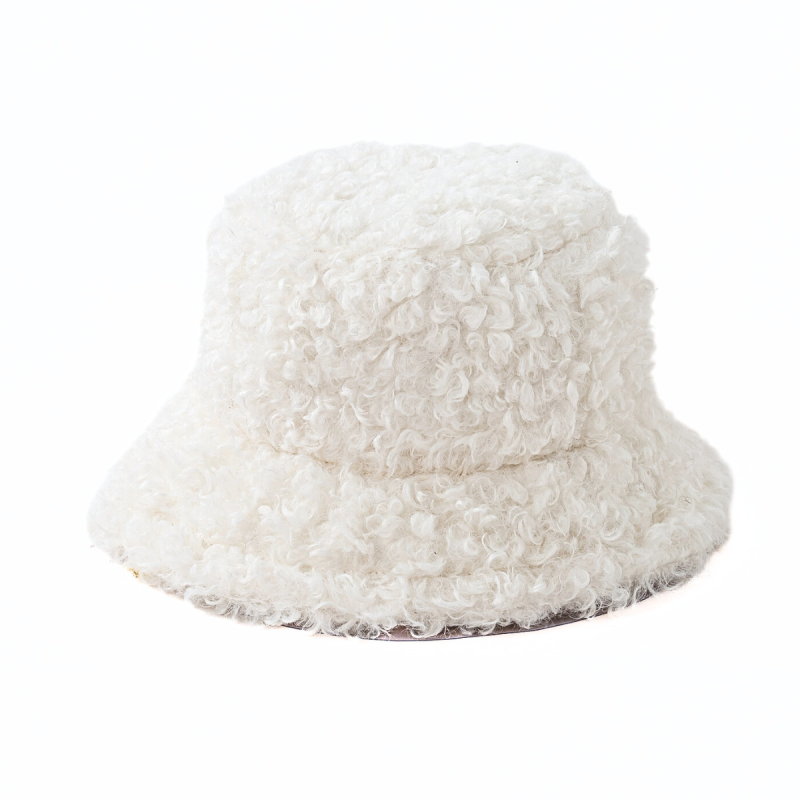 Custom Plain Faux Fur Winter Bucket Hats Wwbh2410-09 (4)