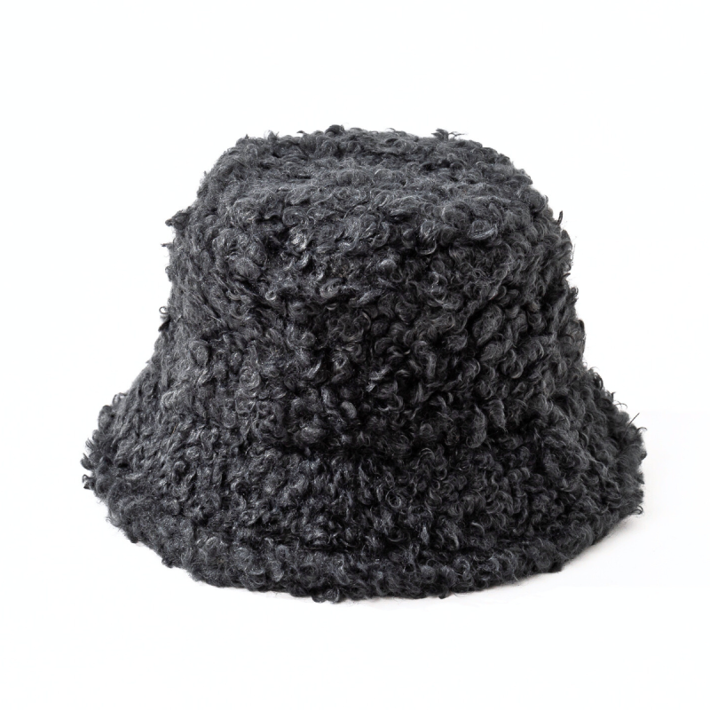 Custom Plain Faux Fur Winter Bucket Hats Wwbh2410-09 (5)