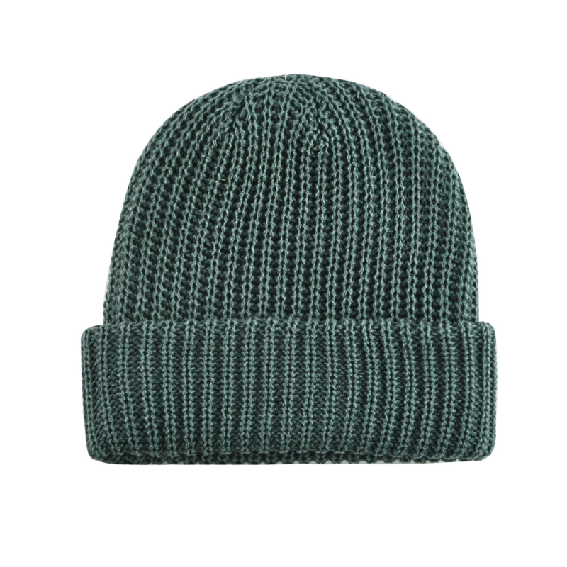 Custom Solid-Colored Knitted Cuffed Beanies BB-231017-7 (5)