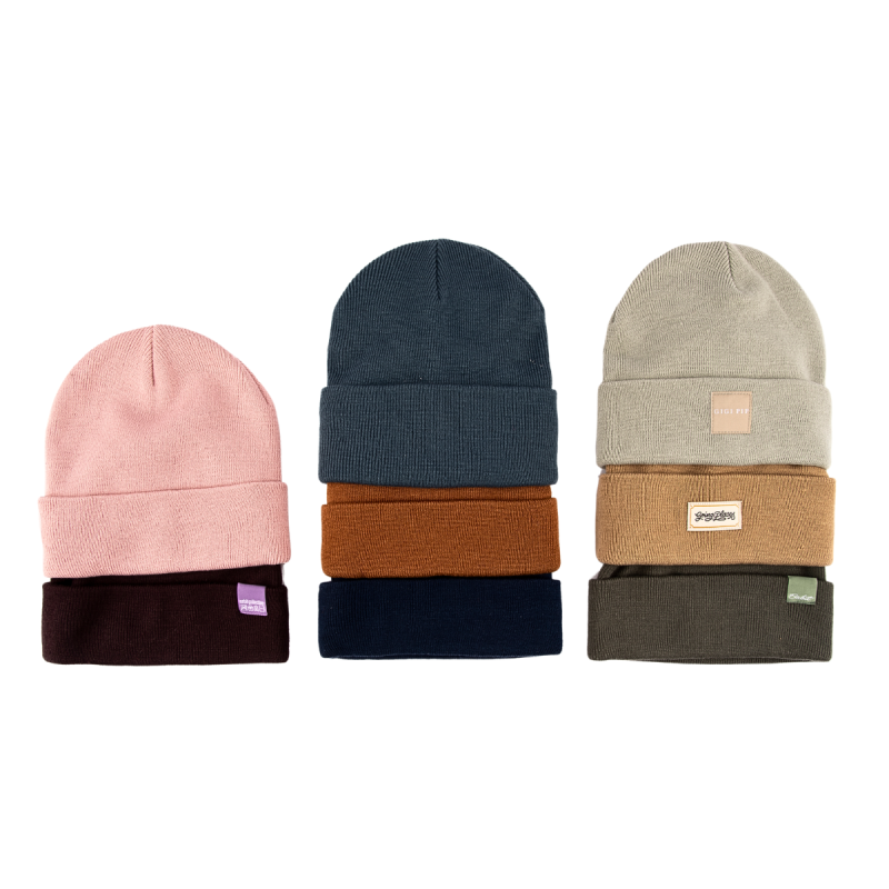 Eco Plain Multicolor Knitted Cuffed Beanies BB-231012-1 (8)