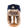 Jacquard Striped & Star Faux Fur Knit Earflap Beanies We2410-05 (1)