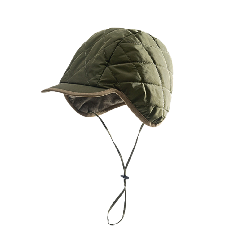 Plain-Colored Winter Drawstring Brimmed Earflap Hats We2410-5 (2)