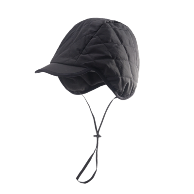 Plain-Colored Winter Drawstring Brimmed Earflap Hats We2410-5 (3)