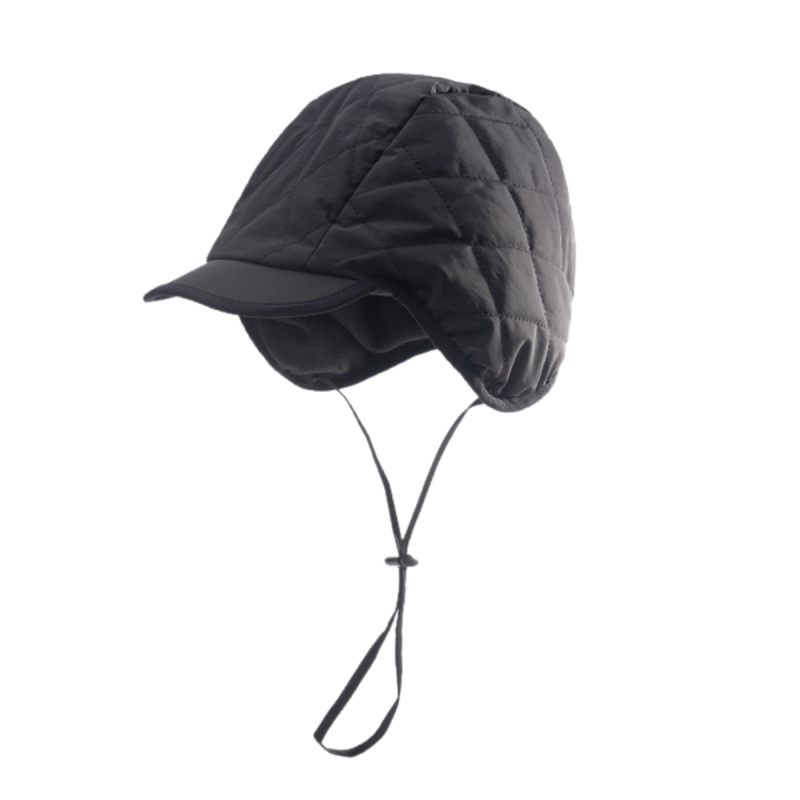 Plain-Colored Winter Drawstring Brimmed Earflap Hats We2410-5 (3)