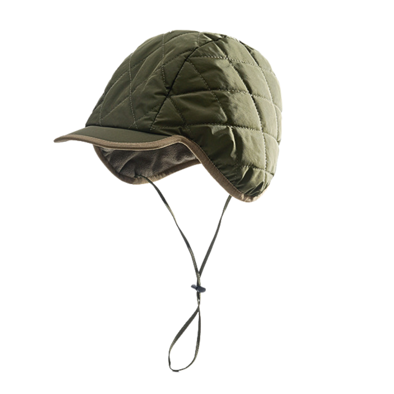 Plain-Colored Winter Drawstring Brimmed Earflap Hats We2410-5 (6)