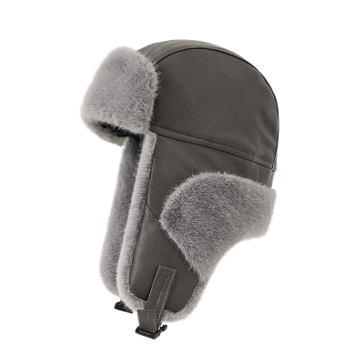 Plain Faux Fur Trapper Hats with Plastic Buckle Wt2410-4 (2)