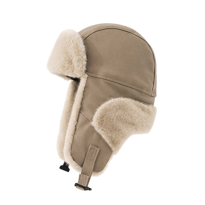Plain Faux Fur Trapper Hats with Plastic Buckle Wt2410-4 (3)