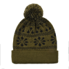 Two-Tone Jacquard Knit Pompom Beanies PB-FD0004 (5)