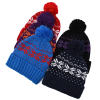 Two-Tone Jacquard Knit Pompom Beanies PB-FD0004 (7)