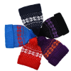 Two-Tone Jacquard Knit Pompom Beanies PB-FD0004 (8)