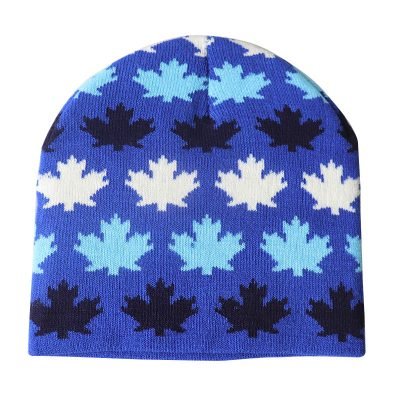 Custom Jacquard Logo Plain Streetwear Acrylic Beanie For Women