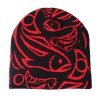 Custom Jacquard Logo Plain Streetwear Acrylic Beanie For Women