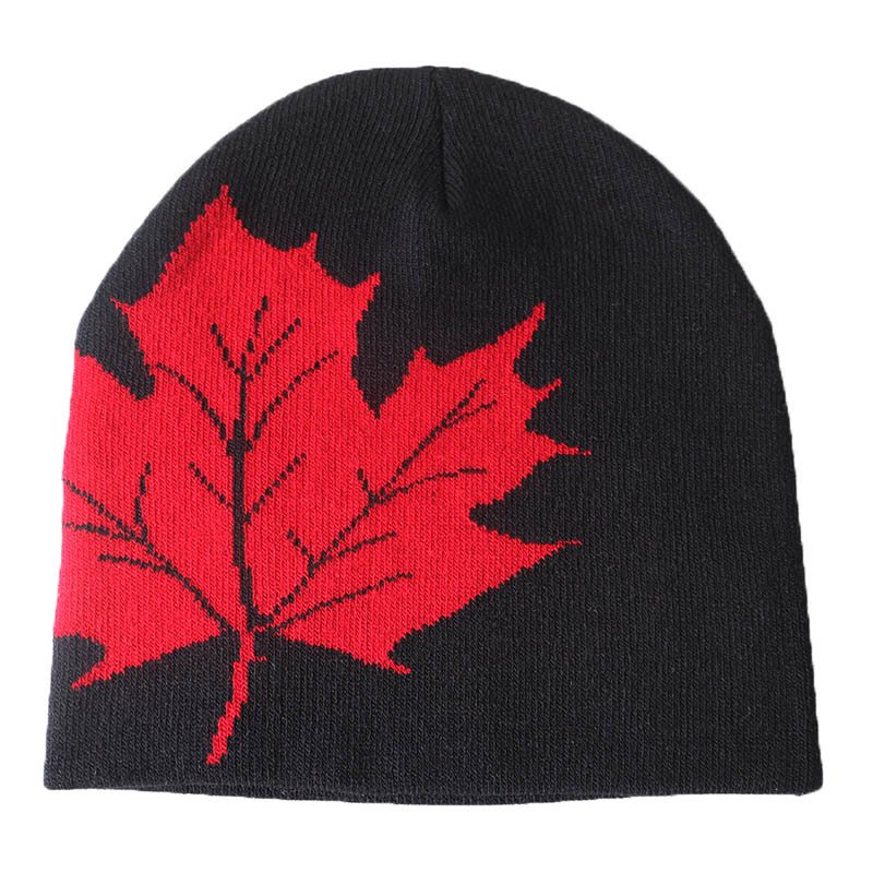 Custom Jacquard Logo Plain Streetwear Acrylic Beanie For Women