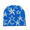 Custom Cuffless Custom Acrylic Jacquard Logo Star Beanie For Sports