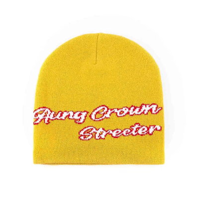 Contrast Jacquard Knit Cuffless Beanies SFA-220923-08 (1)