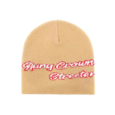 Contrast Jacquard Knit Cuffless Beanies SFA-220923-08 (4)
