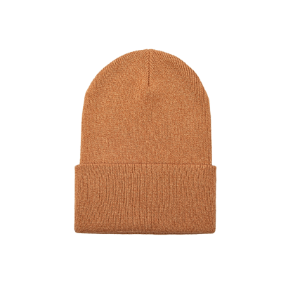 Custom Plain Cuffed Slouchy Beanies - brown BB-231017-9