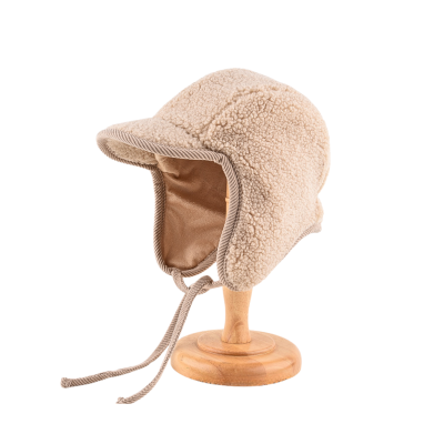 Custom Plain Plush Winter Earflap Hats - khaki We2410-9 (2)