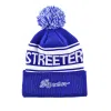 Embroidered Jacquard Knit Pompom Beanie KN2012172 (2)