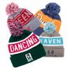 Winter Acrylic Jacquard Custom Pom Pom Beanie With Embroidery Logo
