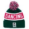 Winter Acrylic Jacquard Custom Pom Pom Beanie With Embroidery Logo