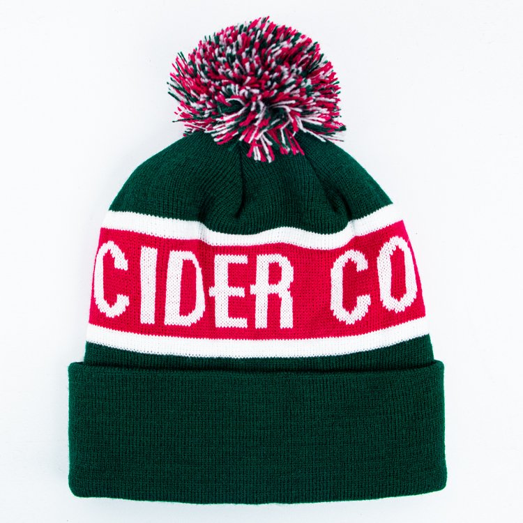 Winter Acrylic Jacquard Custom Pom Pom Beanie With Embroidery Logo