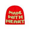red-green Jacquard Letter Knit Cuffless Beanies SFA-220923-04