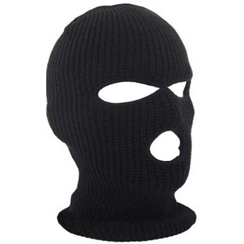 Designer Acrylic Pure Color 3 Hole Ski Mask Winter Hat