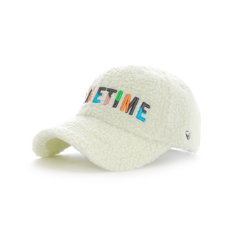 Custom 3D Embroidery Lamb Wool Fluffy Sports Fleece Winter Baseball Cap