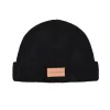 100% rPET Leather Patch Cuffed Beanies PB-FA0003 (1)
