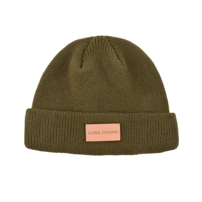 100% rPET Leather Patch Cuffed Beanies PB-FA0003 (2)
