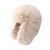 Beige Winter Warm Faux Fur Earflap Trapper Hats Wt2410-3