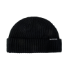 Black Woven Label Cuffed Fisherman Beanies BF-230915-01