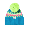 Blue Little Kids Jacquard Knit Pompom Beanies Wk2410-010