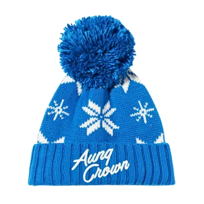 Petits bonnets d'hiver en jacquard bleu pour enfants Wk2410-013