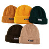 Combo Waffle Knit Woven Label Cuffed Beanies KN2103121