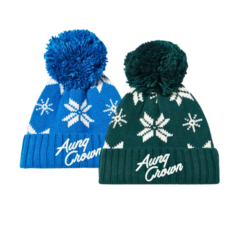Como of Little Kids Winter Jacquard Pom Beanies Wk2410-013