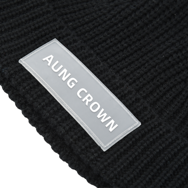 Custom PVC Patch Short Cuffed Beanies (3)
