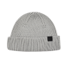 Gray 100% rPET Woven Label Knit Cuffed Beanies PB-FA0005