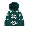 Green Little Kids Winter Jacquard Pom Beanies Wk2410-013